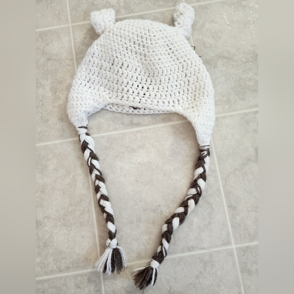 𝅺HANDMADE by Me!! Llama winter hat-kids 5+ years. Animal hat - Picture 4 of 4